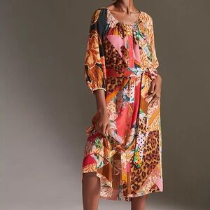 Anthropologie • Geisha Designs Collage Midi Dress